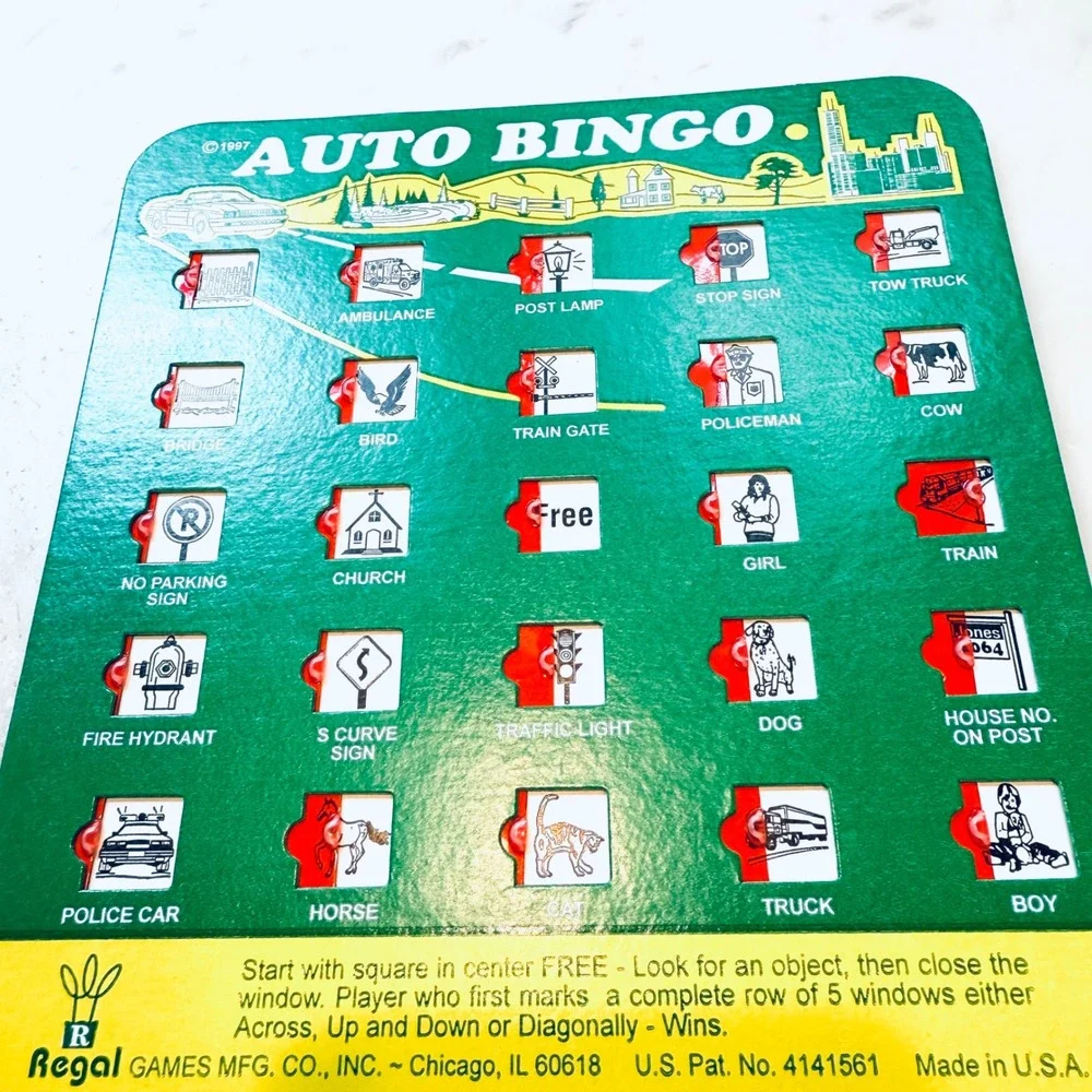 Regal Games‎ Auto Interstate Bingo Travel Game Kids Car Road Trip
